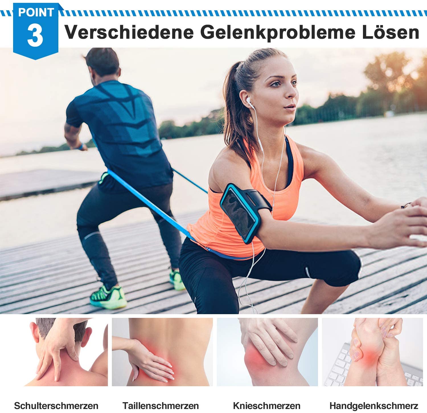 Elastic Fitness Bands 3Pcs Res - Crossfit Training Gear recension och pris