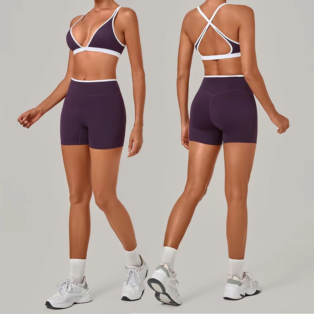 Women 2 Piece Yoga Set Deep V  - Crossfit Equipment recension och pris
