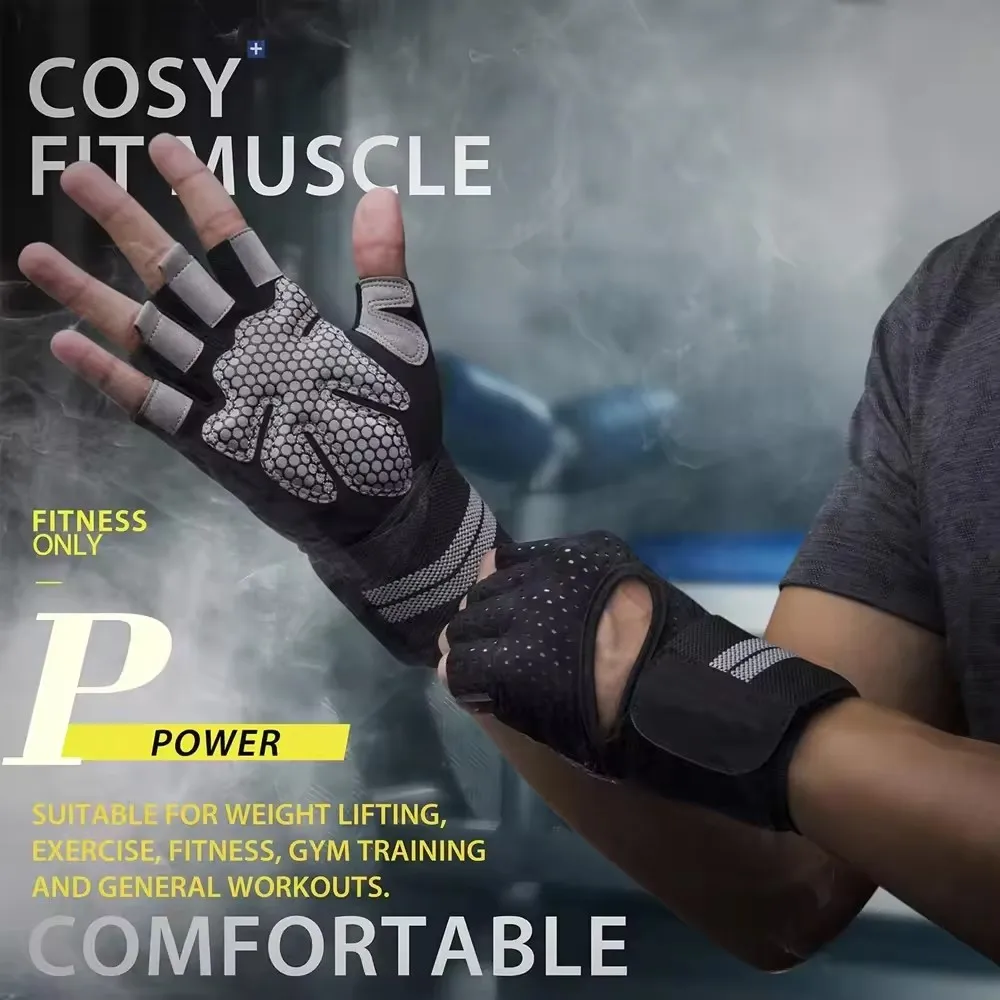 1Pair Half Finger Gym Fitness  - Crossfit Training Gear recension och pris