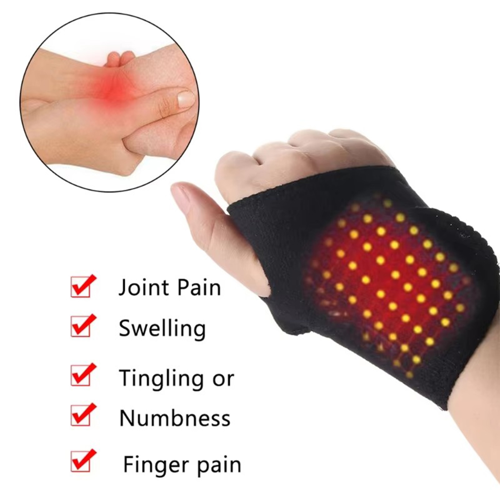 1/2pcs Self-Heating Wrist Brac - Wrist Wrap Support recension och pris