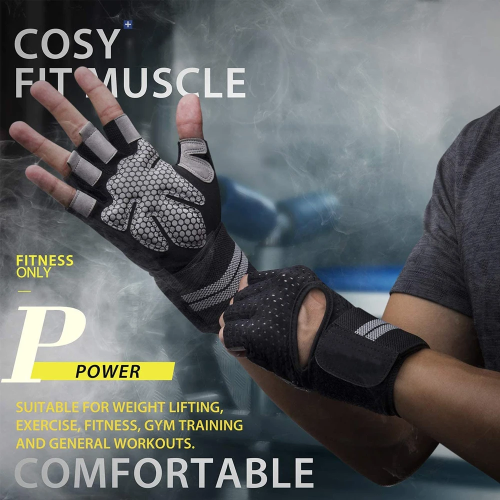 1Pair Half Finger Gym Fitness  - Crossfit Training Gear recension och pris