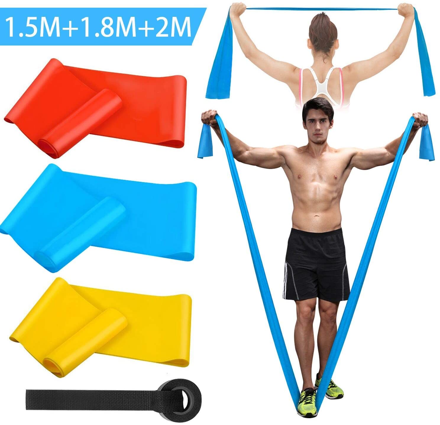 Elastic Fitness Bands 3Pcs Res - Crossfit Training Gear recension och pris